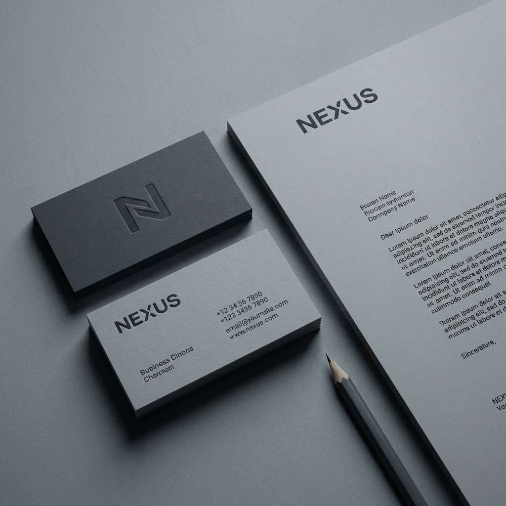 minimal stationery brand mockup