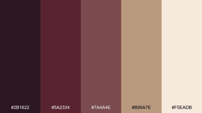 cellar door vineyard color palette with hex codes