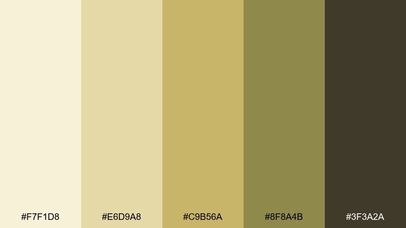 cellar glow white wine color palette with hex codes
