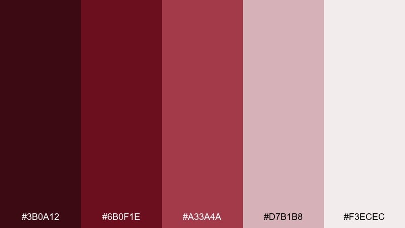 cellar velvet dark red wine color palette with hex codes