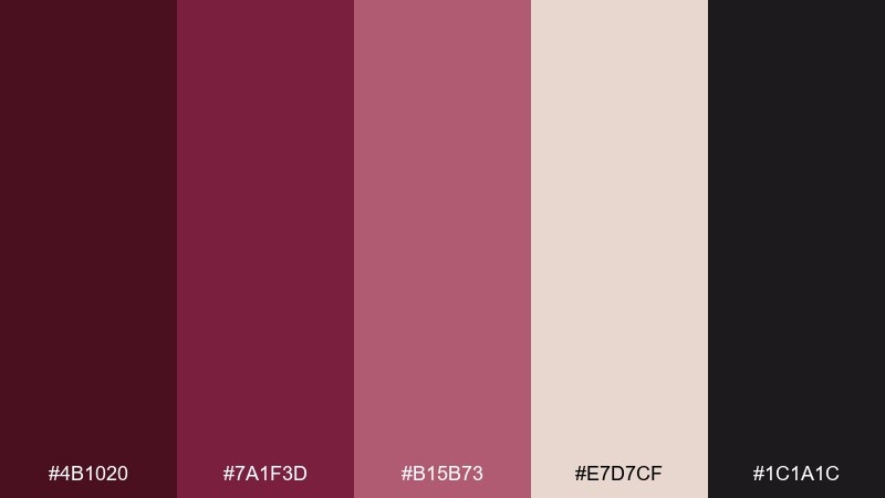 cellar velvet wine color palette with hex codes