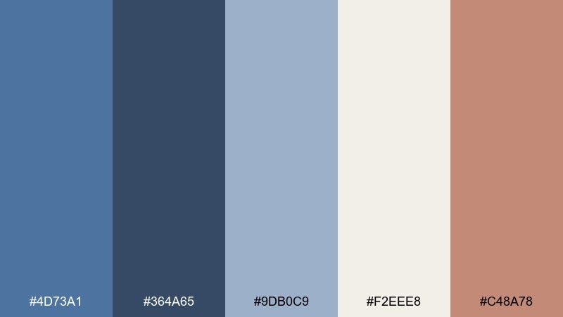 ceramic blue color palette with hex codes