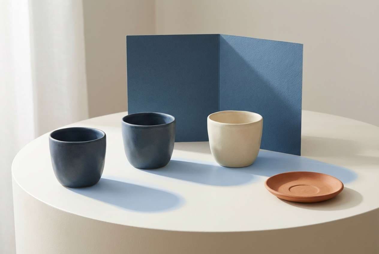 ceramic blue product ad