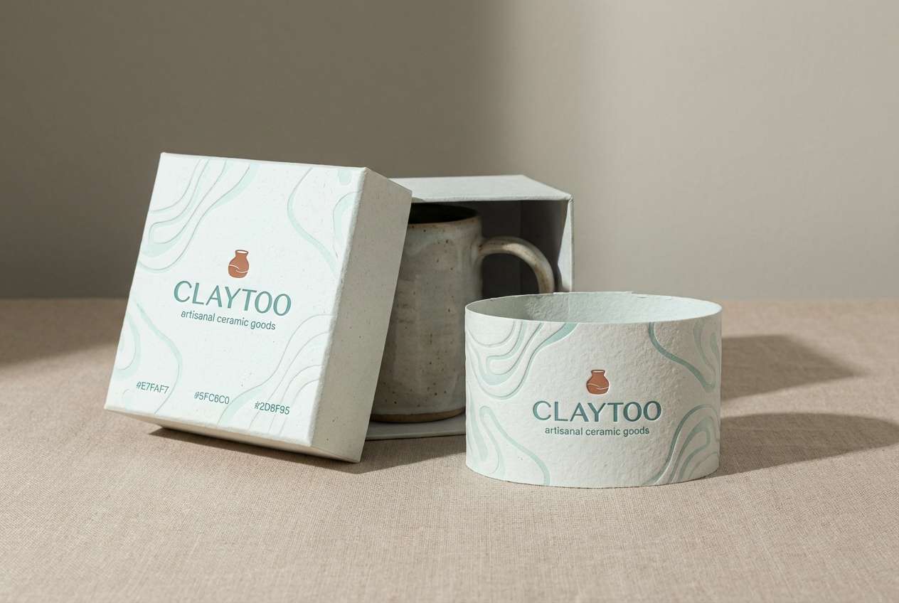 ceramic packaging studio photo