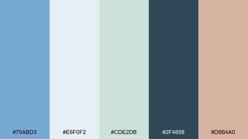 ceramic spa carolina blue color palette with hex codes