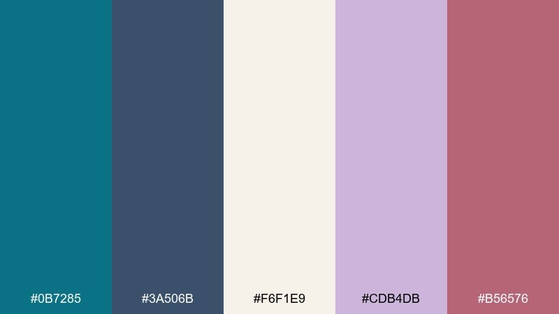 ceramic studio color palette with hex codes