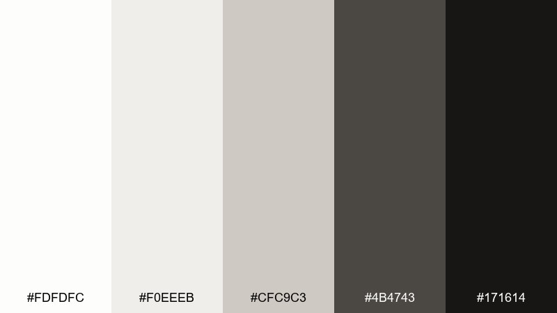 ceramic studio color palette with hex codes