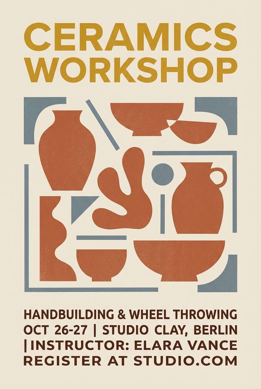 ceramics class poster