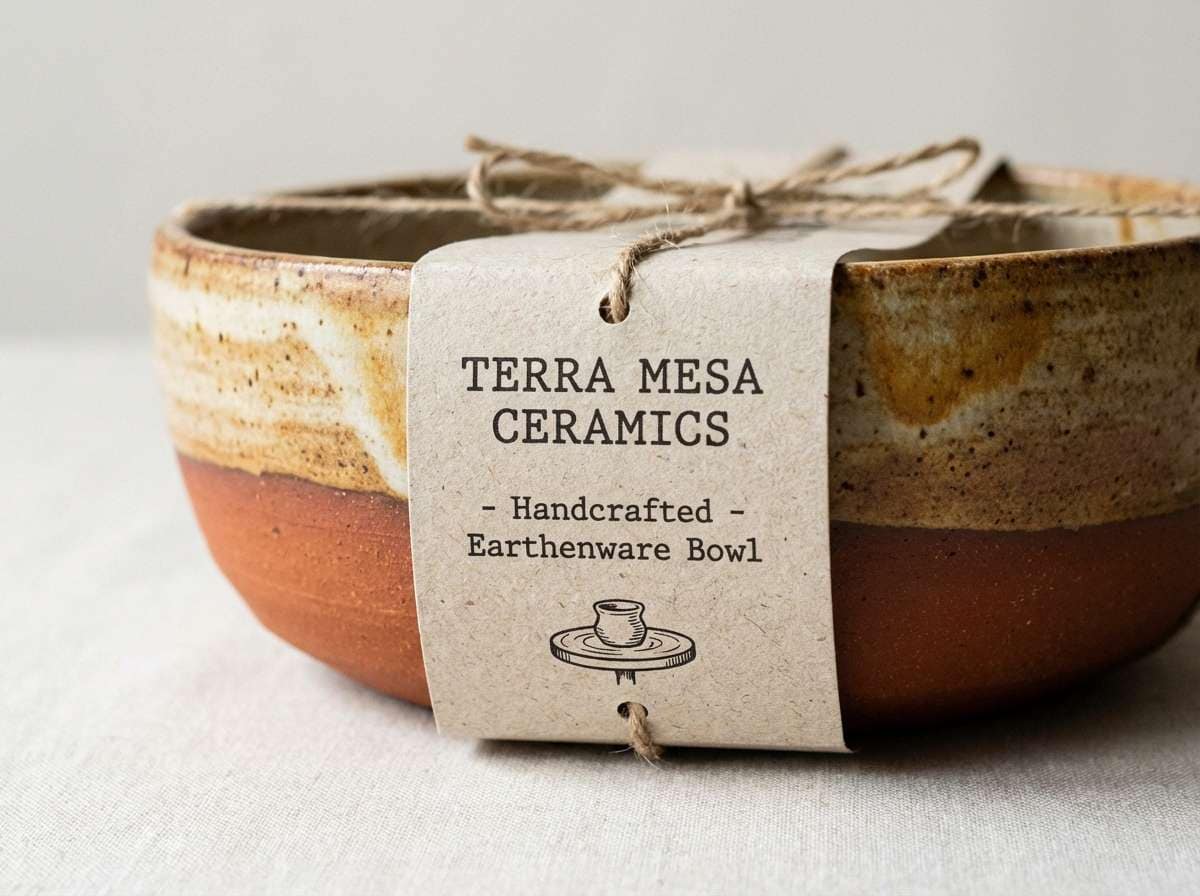 ceramics label mockup