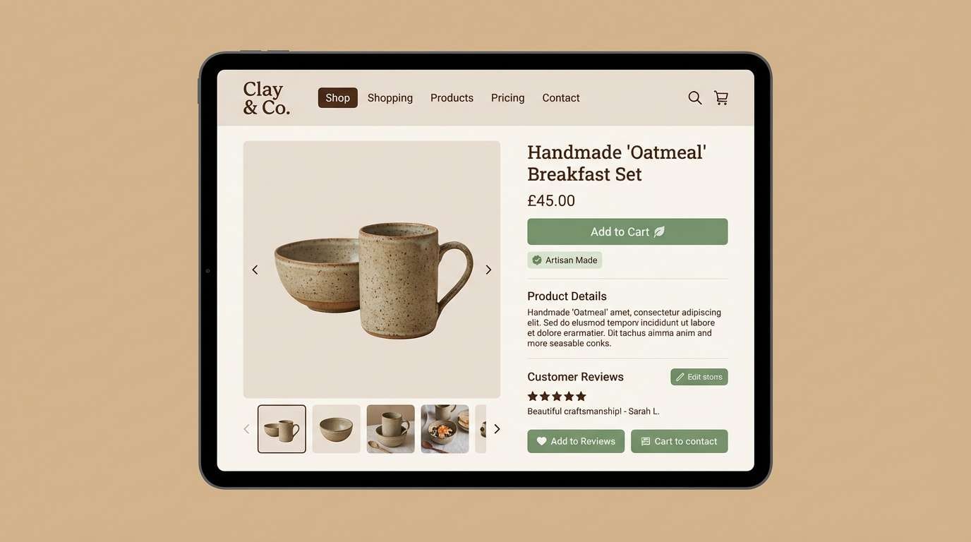 ceramics product page ui