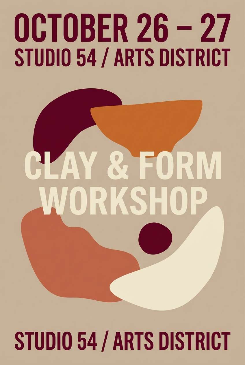 ceramics workshop poster layout