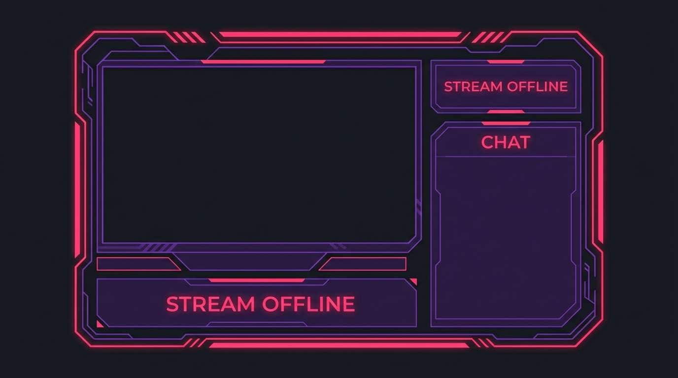 cerise neon stream overlay