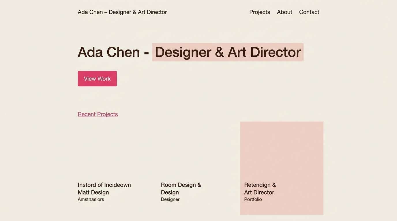 cerise minimal portfolio