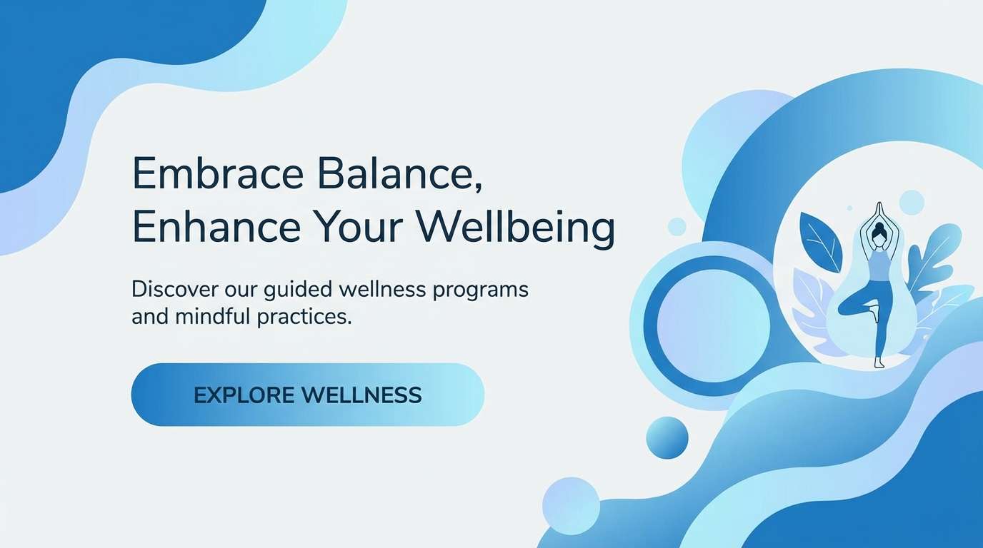 wellness landing hero mockup