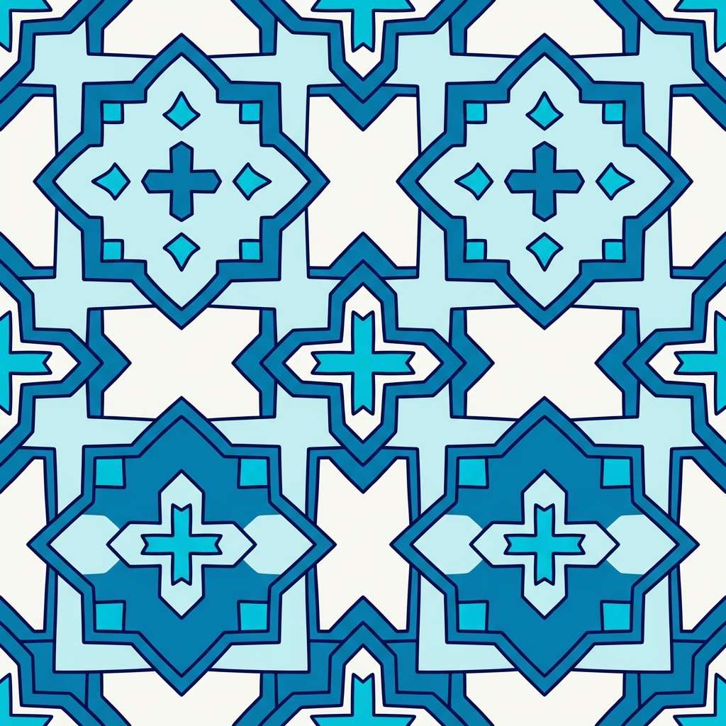 blue tile pattern design