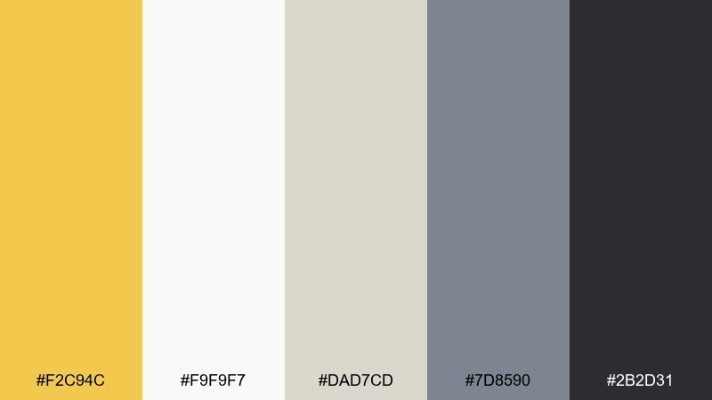 chalk and kernel corn color palette with hex codes