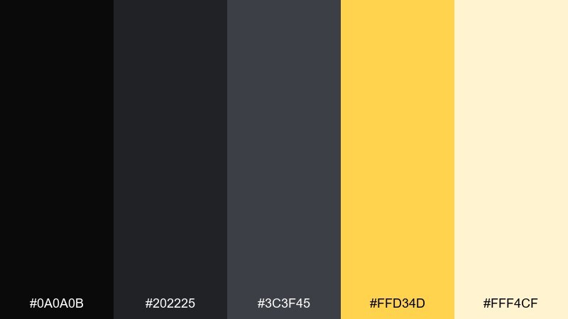 chalkboard citrus color palette with hex codes