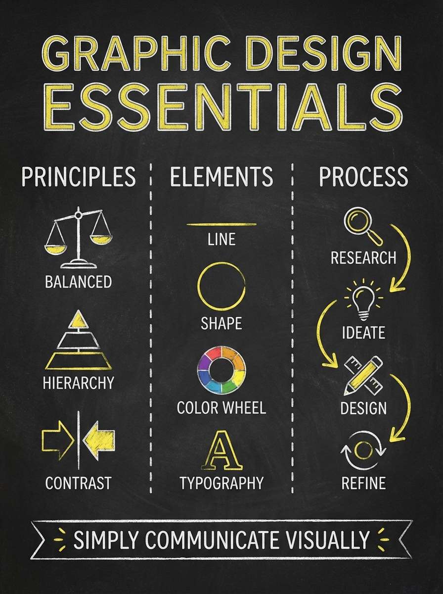 chalkboard infographic poster