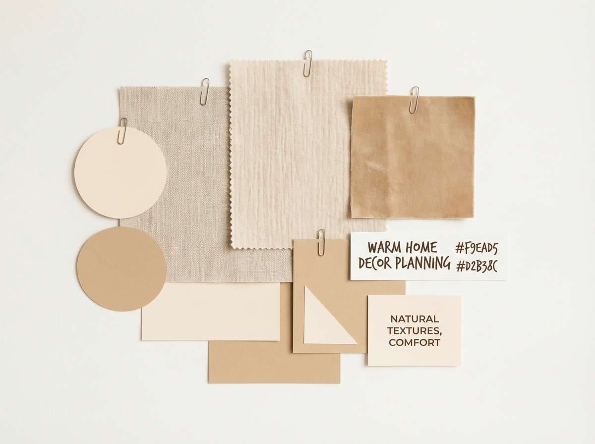warm neutral interior moodboard