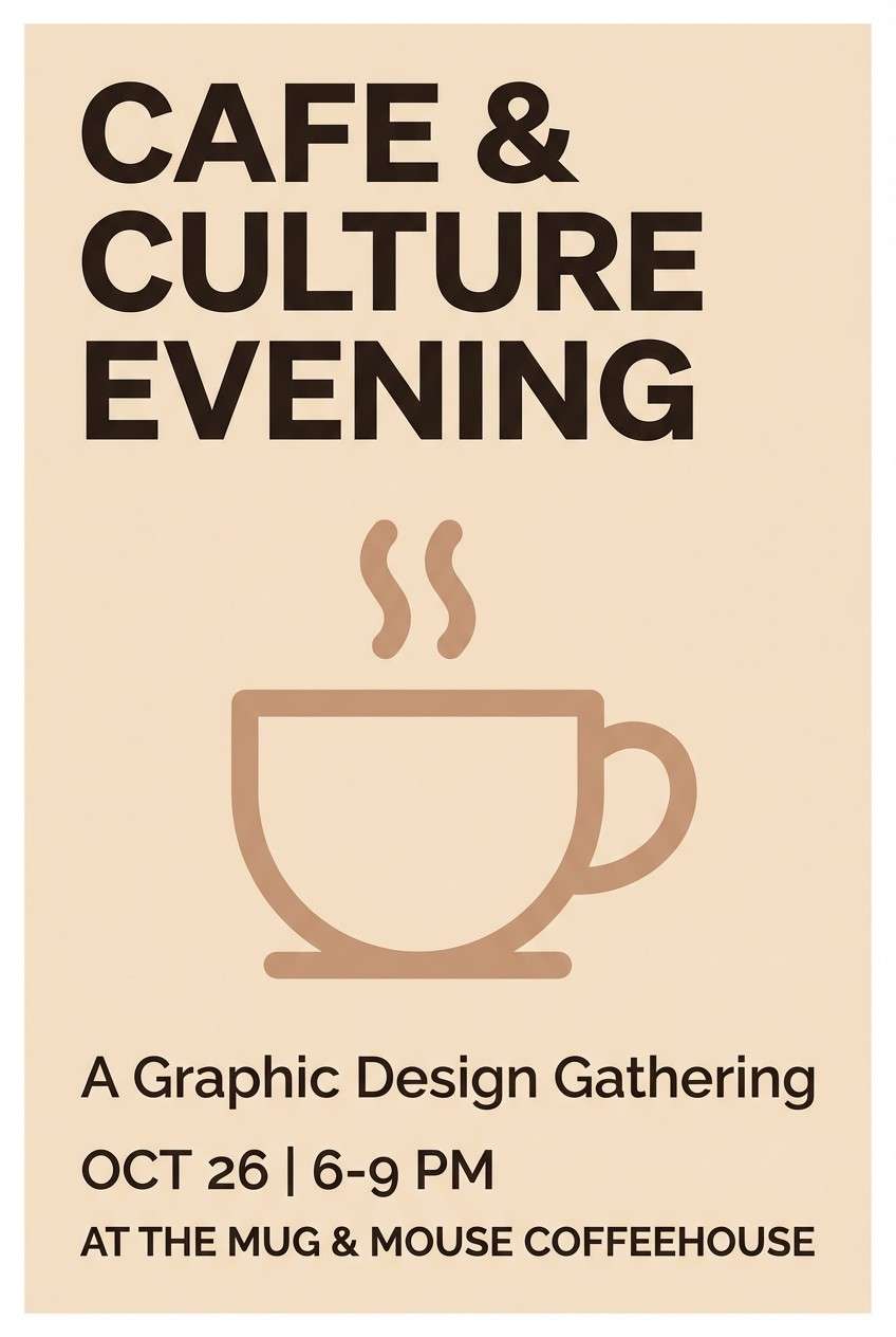 cafe event poster design