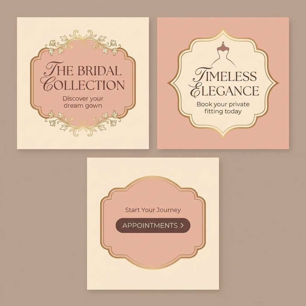 bridal social ad layout