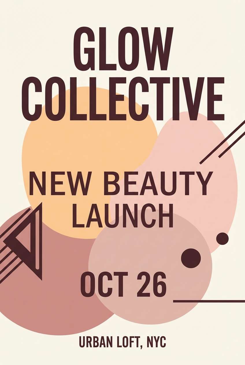 blush beauty poster design