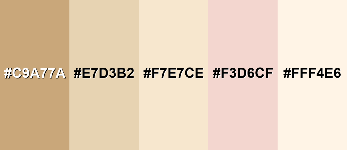 shades and variations of champagne-color