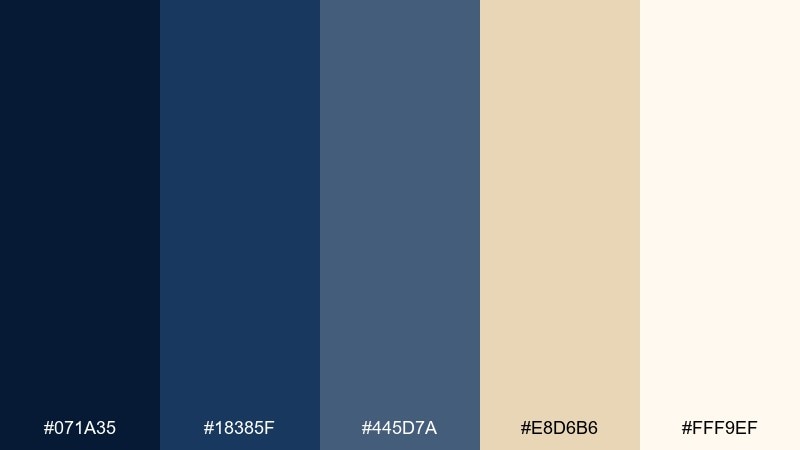 champagne evening color palette with hex codes
