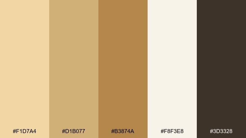 champagne forge gold bronze color palette with hex codes