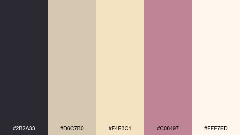 champagne glitter fireworks color palette with hex codes