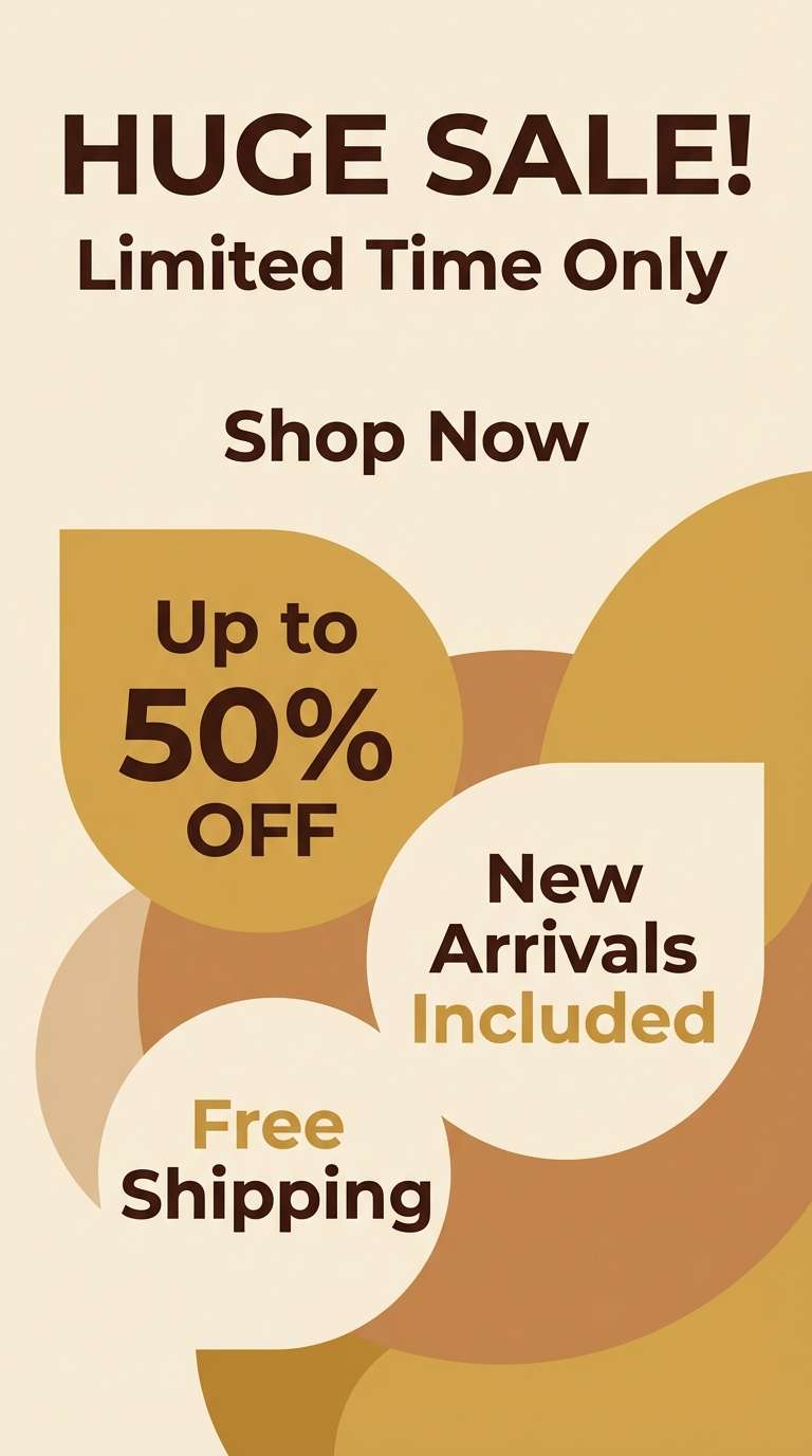 sale story in warm gold neutrals