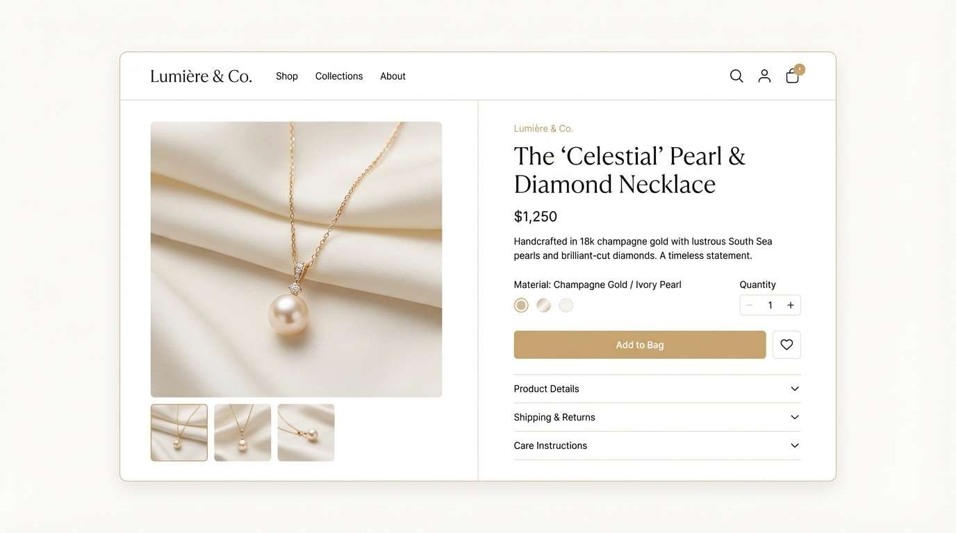 champagne jewelry ui