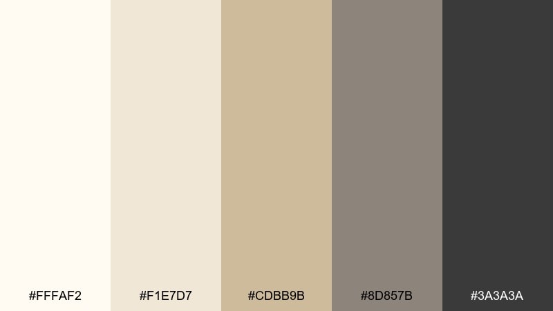 champagne marble color palette with hex codes