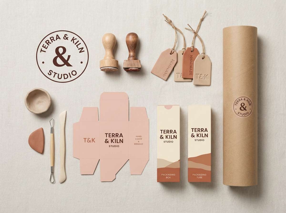ceramic branding warm clay