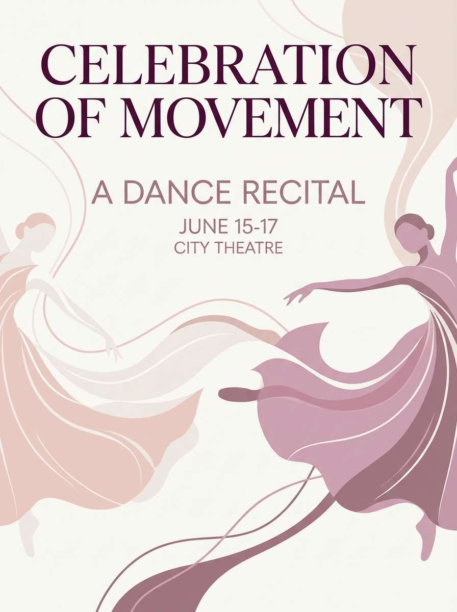 ballet poster blush mauve