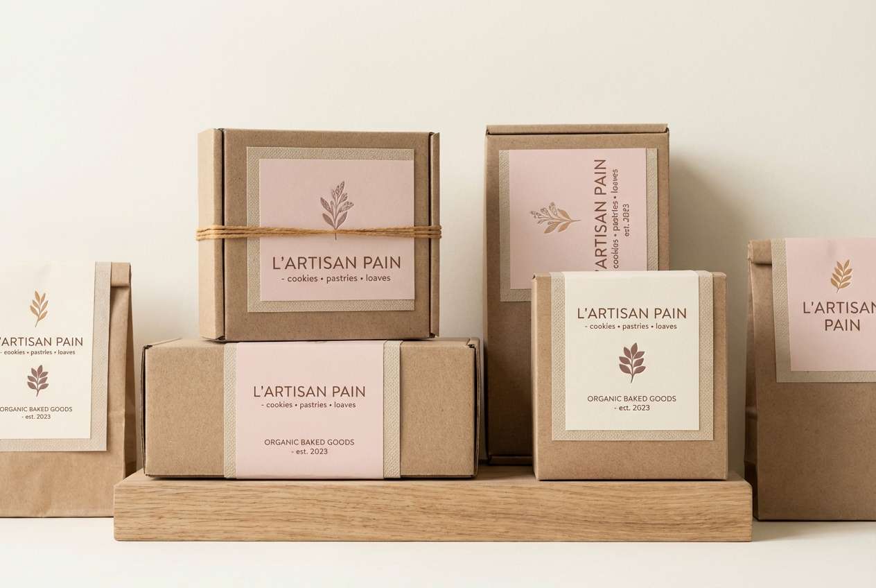 bakery labels blush caramel