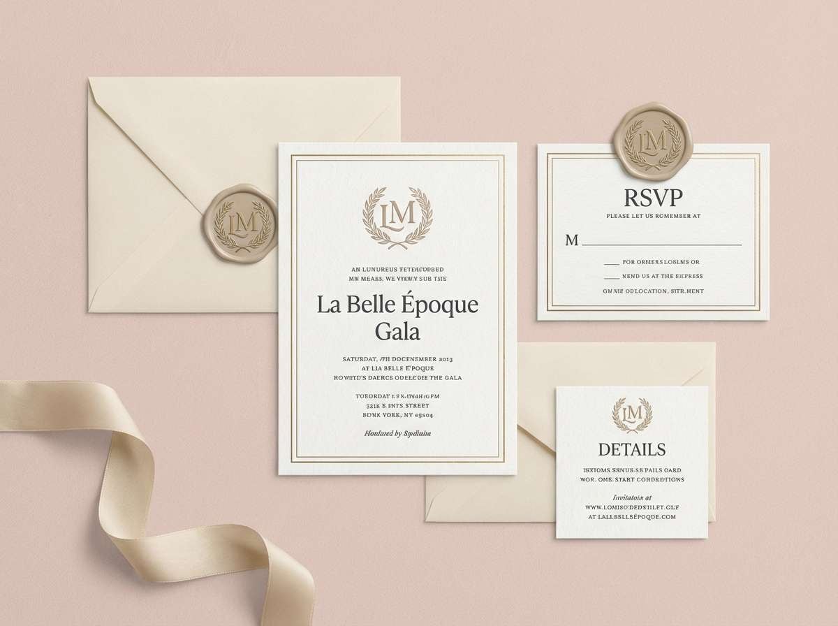 luxury invitation blush gold