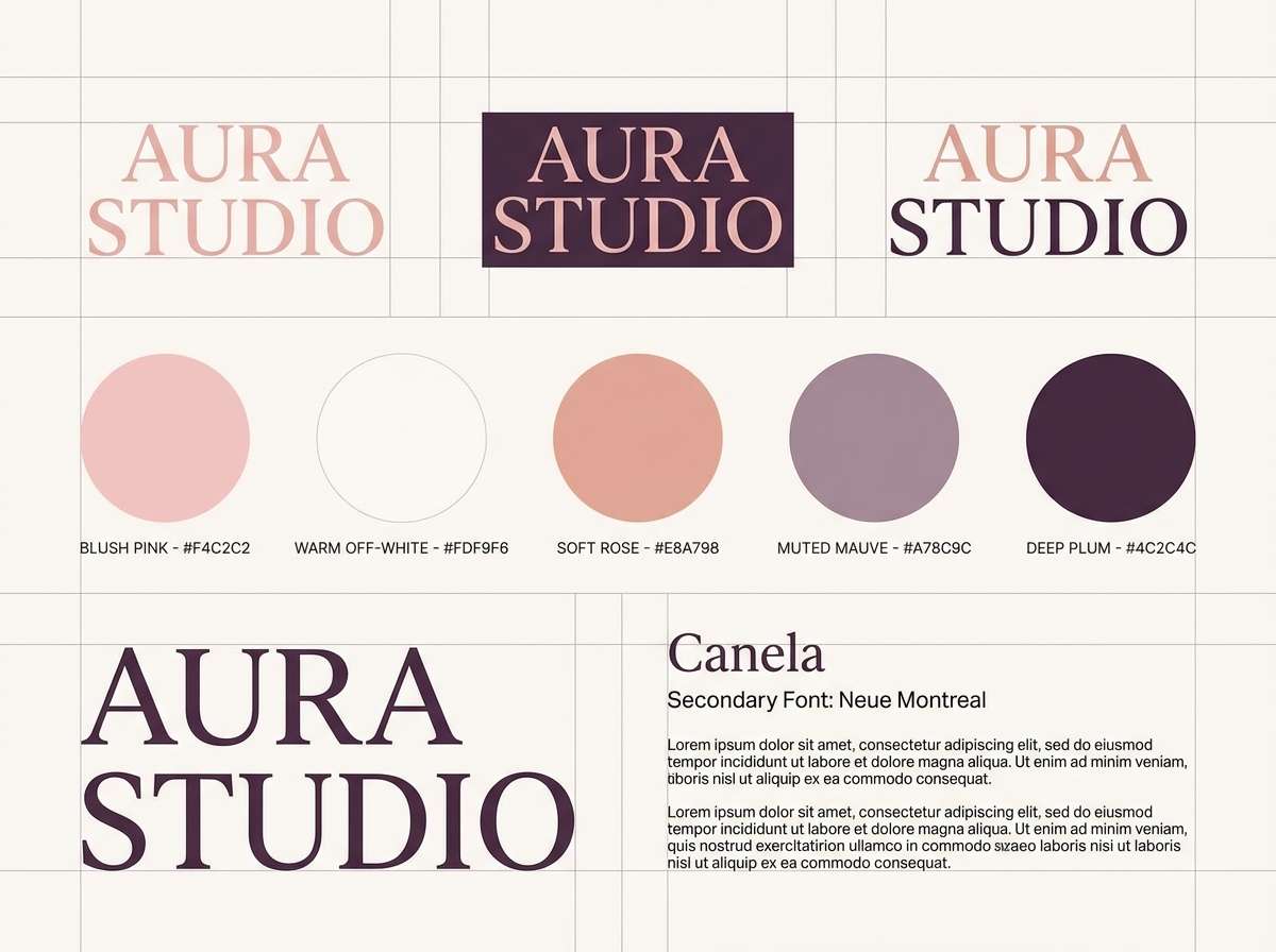 agency brand kit blush tones
