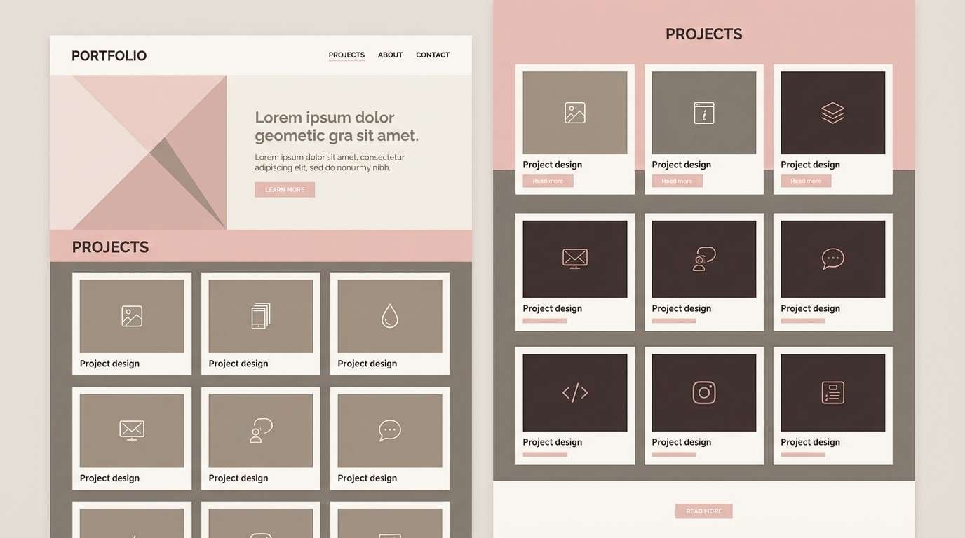 soft blush portfolio ui