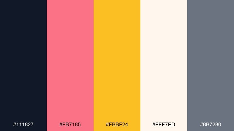 charcoal and peach lift complementary color scheme with hex codes