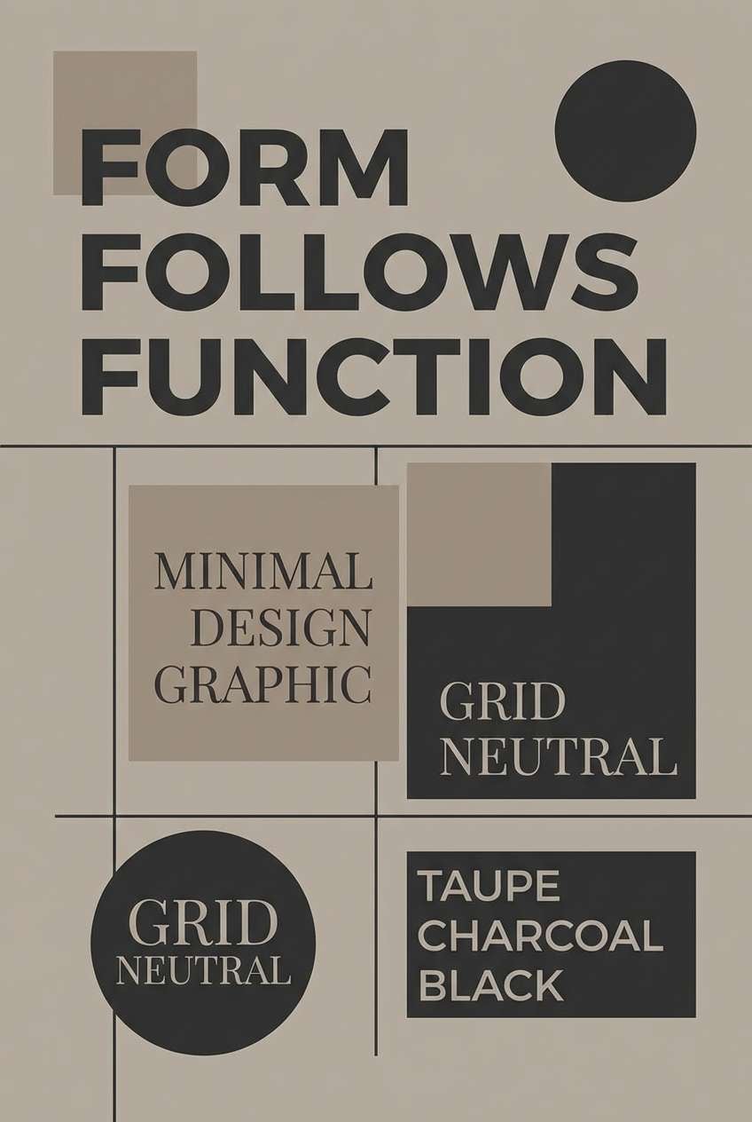 taupe charcoal poster