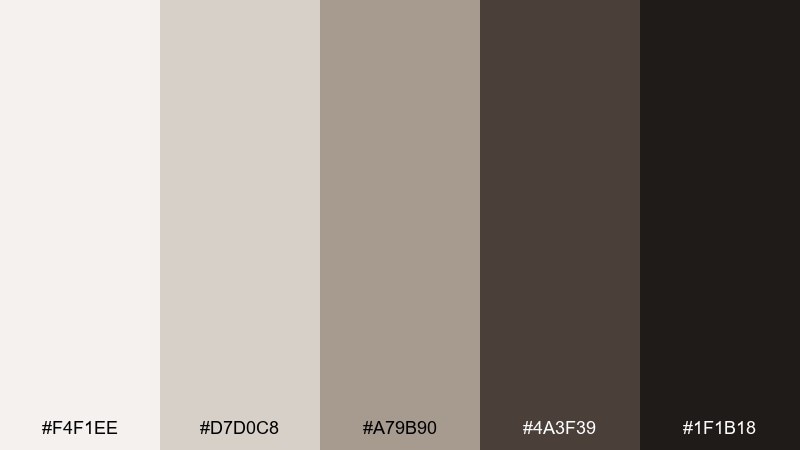 charcoal espresso gray color palette with hex codes