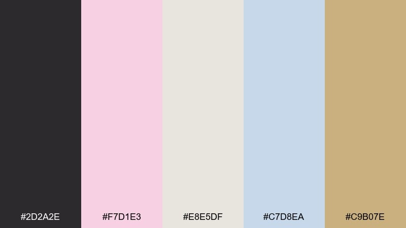 charcoal rococo rococo color palette with hex codes