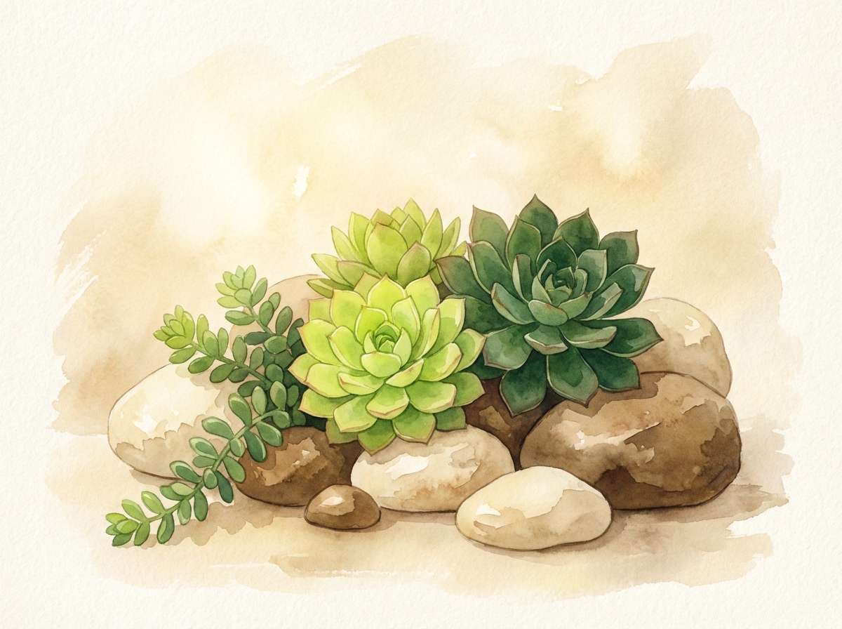 succulent watercolor art