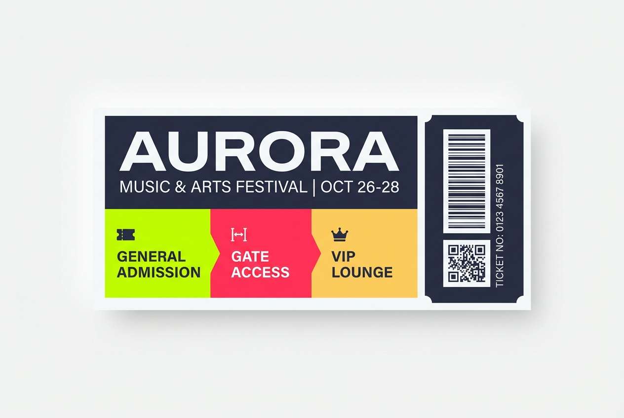 festival ticket design