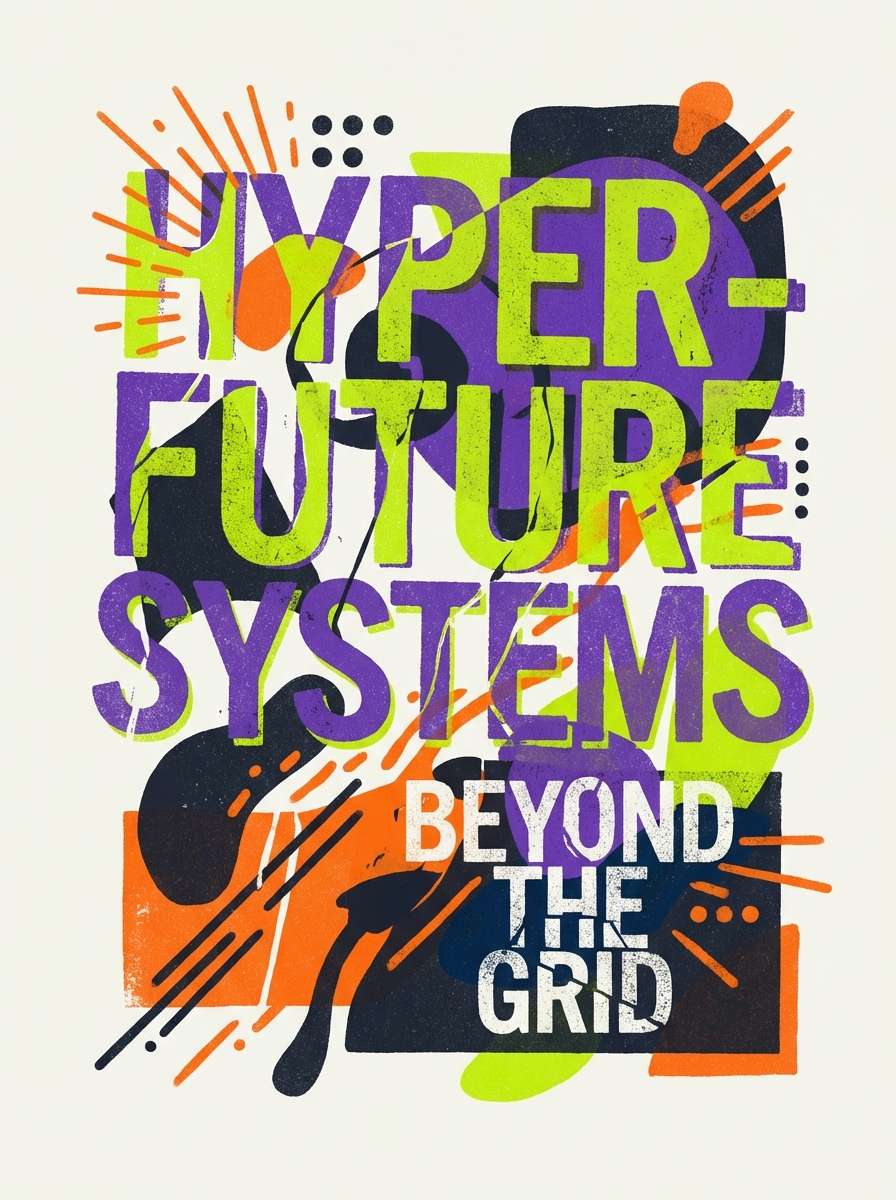 abstract typography poster