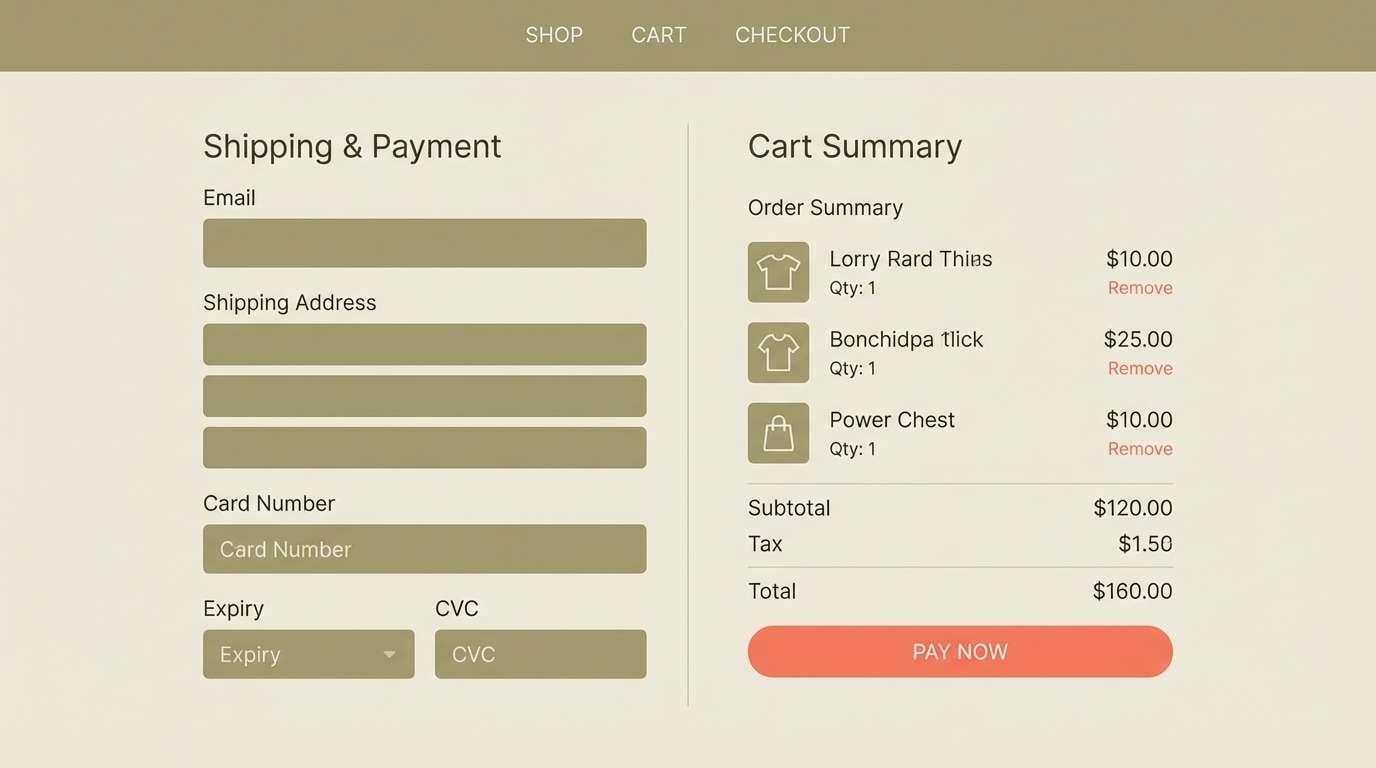 ecommerce checkout ui