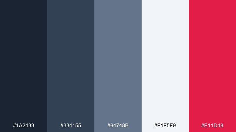 cherry on slate portfolio color palette with hex codes