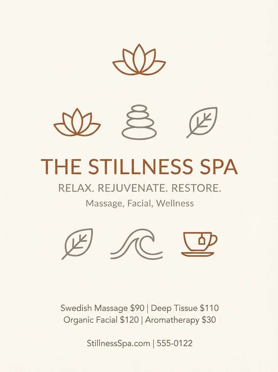 spa brochure page