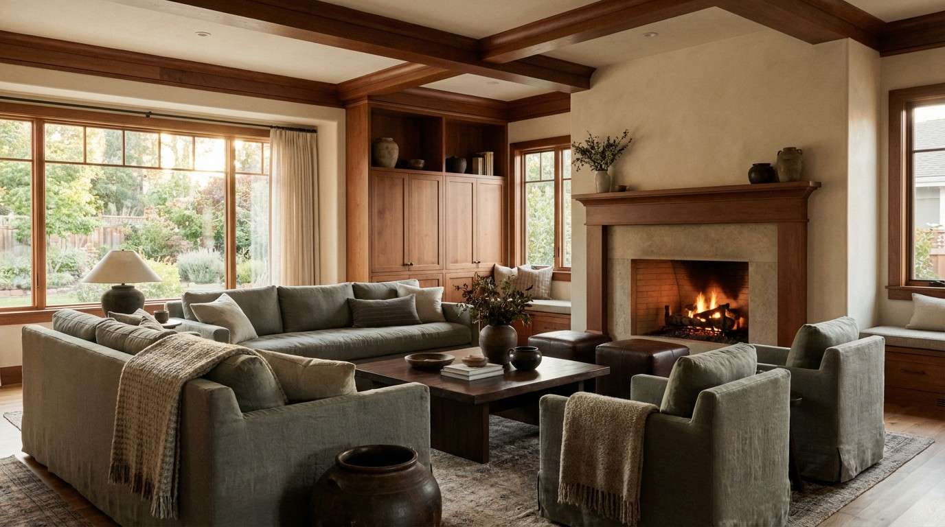 cozy living room scene